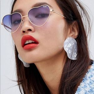 Quay Australia X Elle Ferguson heart sunglasses